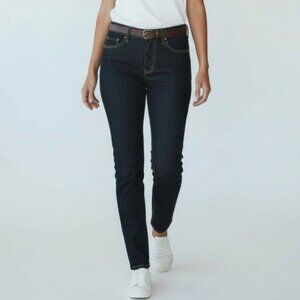 Duluth Trading Co Flex Jeans Daily Denim Dark Indigo Wash Sz 8x29 Slim Straight